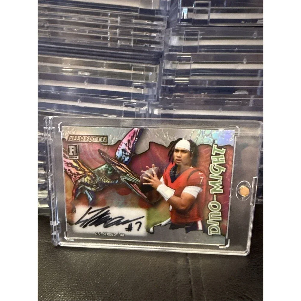CJ Stroud  Auto 5/25 Rare WILDCARD DINOMIGHT O.G BLUE Ink
